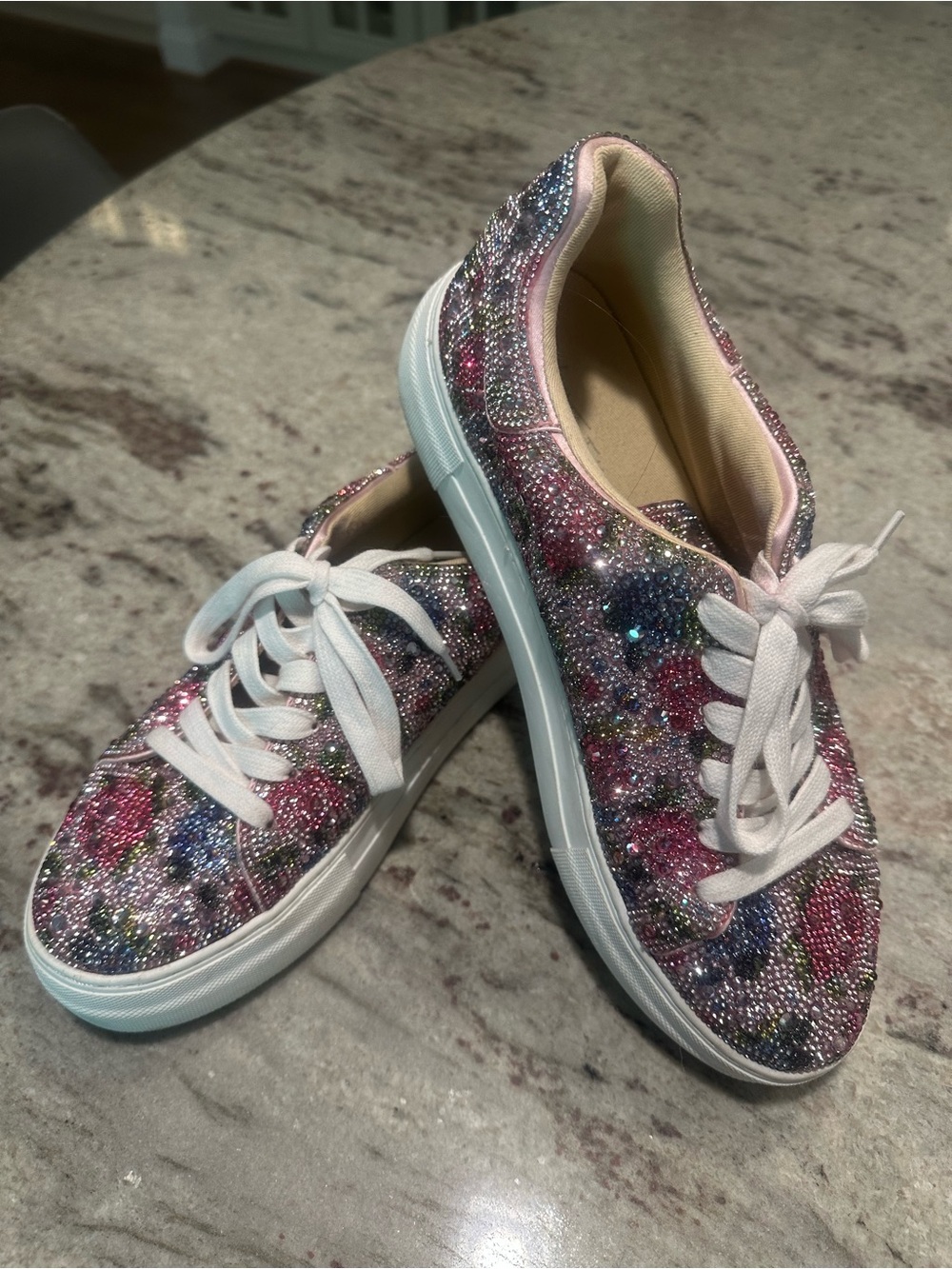 Betsey Johnson Jeweled Sneakers size 8.5